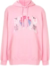 DOUBLET EMBROIDERED FRINGED HOODIE