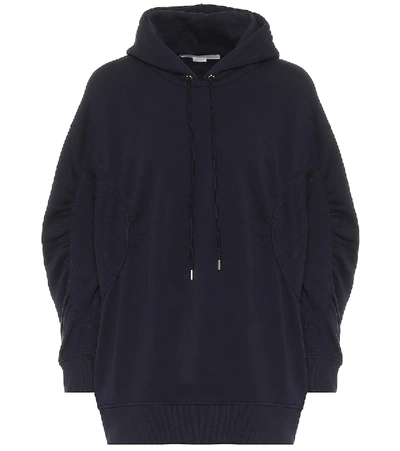 Stella Mccartney Ruched-detail Oversized Hoodie In Blue