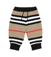 BURBERRY BABY ICON STRIPE COTTON TRACKPANTS,P00487887