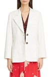 GANNI TWO-BUTTON SUITING JACKET,F4712