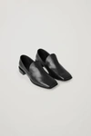 COS LEATHER LOAFERS WITH GEOMETRIC HEEL,0898172001008