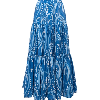 La Doublej Big Skirt In Polipo Blu