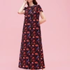 La Doublej Velvet Pavone Nero Swing Dress In Pavone Nero