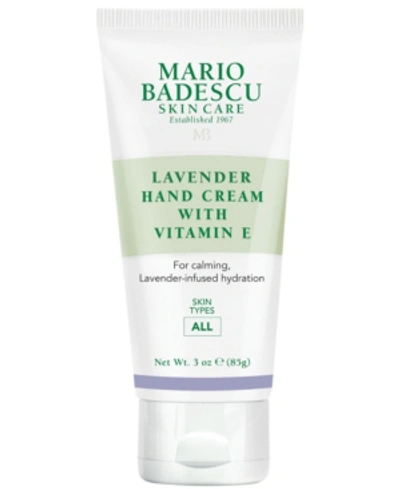 Mario Badescu Lavender Hand Cream With Vitamin E, 3 oz In Clear