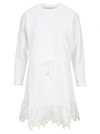 SEE BY CHLOÉ SEE BY CHLOE CASUAL T-SHIRT ALLURE MINI DRESS,11450556