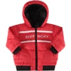 GIVENCHY RED JACKET FOR BABY BOY WITH LOGO,H06041 991