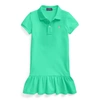 Polo Ralph Lauren Kids' Cotton Mesh Polo Dress In Sunset Green/c3125