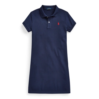 Polo Ralph Lauren Kids' Cotton Mesh Polo Dress In Newport Navy/c3870