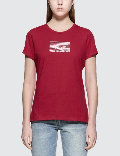 Calvin Klein Jeans Est.1978 Logo St S/s T-shirt In Red