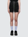Marcelo Burlon County Of Milan Cross Tape Denim Skirt In Black