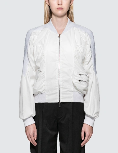 Aalto Bomber Jacket With Pouch In White