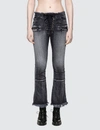 BEN TAVERNITI UNRAVEL PROJECT POTASSIUM FLARE CROP LACE UP JEAN