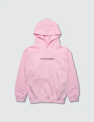 Famt Kids' I'm Not A Rapper. Hoodie In Pink