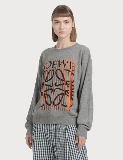 Loewe Cut Sweater In Grey