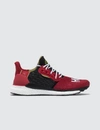 Adidas Originals Adidas Red And Black X Pharrell Williams Solar Hu Glide St Sneakers In Red