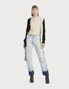 LOEWE 5 POCKET JEANS KNIT STRIPE BANDS