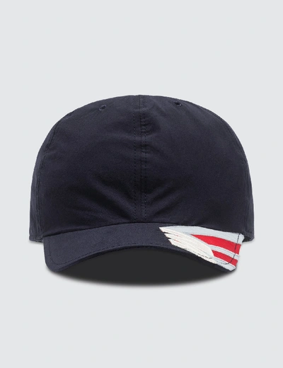 Marni Embroidered Logo Cap In Blue