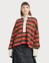 LOEWE STRIPE LONG SLEEVE POLO