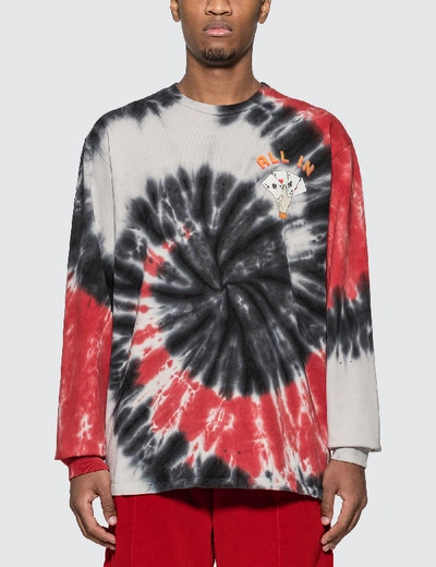 Just Don Dealers Spiral Dye Long Sleeve T-shirt In Black