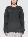 AMBUSH BLEACH PATCHWORK SWEAT SHIRT