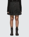 OFF-WHITE PLEATED TWILL MINI SKIRT