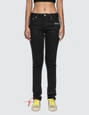 OFF-WHITE SKINNY FIT JEANS WITH TWISTED SCARF
