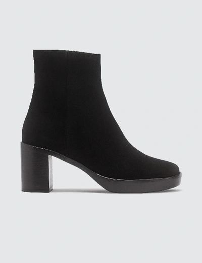 By Far Ellen 70mm Block Heel Ankle Boots In Black