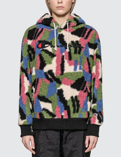 Champion Fleece Big Script Hoodie In Multicolor