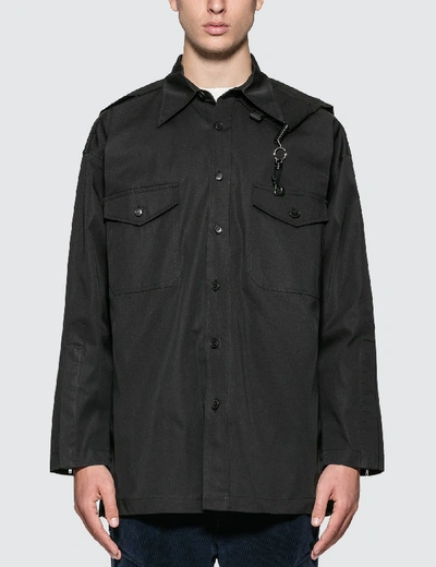Sankuanz Chest Pocket Shirt In Black