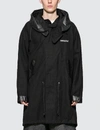 AMBUSH HOODED COTTON FISHTAIL PARKA COAT