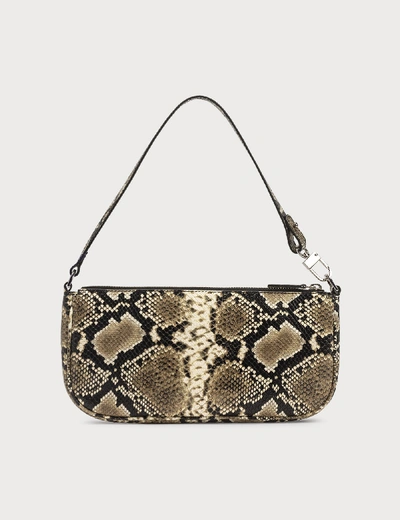 By Far 'rachel' Snake Embossed Leather Shoulder Bag In Multi