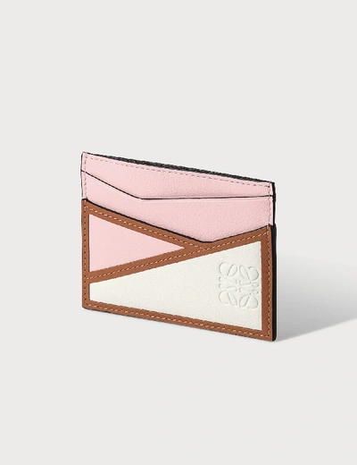 Loewe Puzzle Plain Cardholder In Pink