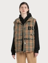 BURBERRY HORSEFERRY PRINT VINTAGE CHECK PUFFER GILET