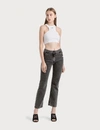 Off-white Cropped Leg Mid-rise Jeans In Grey