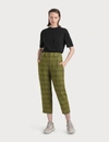 ACNE STUDIOS CHECKED LINEN-BLEND TROUSERS