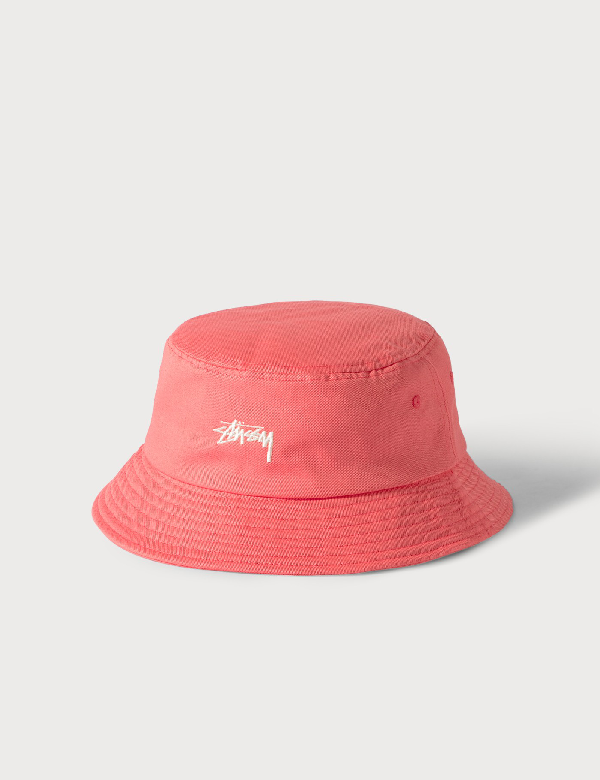 red stussy bucket hat