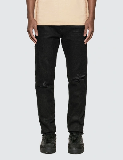 424 Distressed-look Straight-leg Jeans In Black