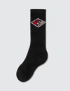 BURBERRY LOGO GRAPHIC INTARSIA COTTON BLEND SOCKS