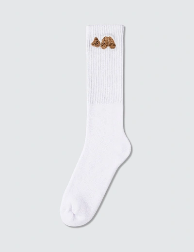 Palm Angels Bear Socks In White