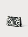 BURBERRY ZEBRA PRINT LEATHER CARD CASE WITH DETACHABLE STRAP