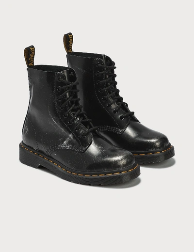Dr. Martens' 1460 Pascal Brush Off Leather Ankle Boots In Black