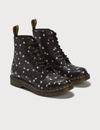 DR. MARTENS' 1460 PASCAL CUSTOM CHAOS HEARTS LEATHER ANKLE BOOTS