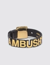 AMBUSH LEATHER NAMEPLATE BRACELET