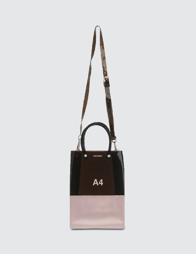 Nana-nana Pvc X Opaque A4 Bag In Pink