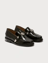 Toga Western-strap Leather Loafers In Black