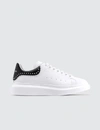 Alexander Mcqueen White & Black Studded Oversized Sneakers In White/black/silver