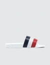 Moncler Basile Rubber Slide Sandals In White