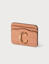 CHLOÉ C CROCO EMBOSSED CARD HOLDER