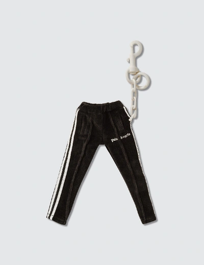 Palm Angels Chenille Mini Track Keychain In Black