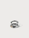 ALEXANDER MCQUEEN SKULL AND CHARM SEAL DOUBLE RING